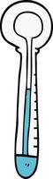 cartoon doodle medische thermometer vector