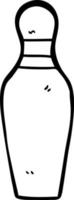 lijn tekening tekenfilm bowling pin vector