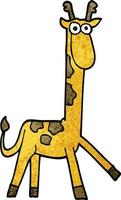 tekenfilm tekening grappig giraffe vector