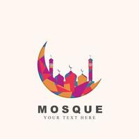 moskee logo kleurrijk abstract sjabloon ontwerp vector