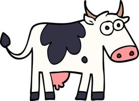 tekenfilm tekening boerderij koe vector