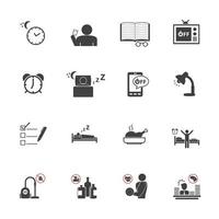 dagelijkse routine icon set vector