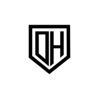 dh brief logo ontwerp met wit achtergrond in illustrator. vector logo, schoonschrift ontwerpen voor logo, poster, uitnodiging, enz.