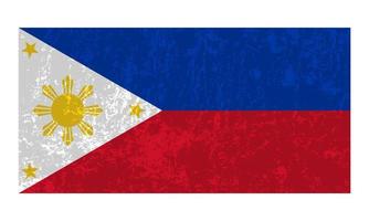 Filipijnse vlag, officiële kleuren en verhoudingen. vectorillustratie. vector