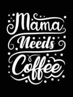 koffie creatief nieuw typografie t overhemd ontwerp vector