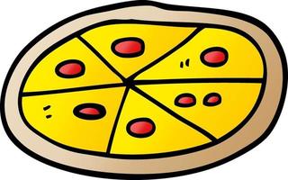 cartoon doodle pizza vector