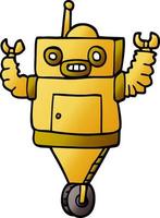 cartoon doodle robot vector