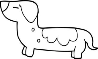 lijn tekening tekenfilm hond vector