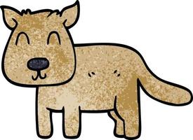 cartoon doodle rustige hond vector