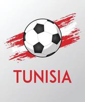 vlag van Tunesië met borstel effect voor voetbal fans vector
