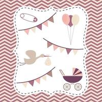 baby shower kaart vector