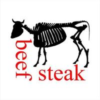 koe rundvlees steak illustratie vector