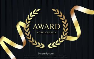 nominatie ontwerp award met lint vector