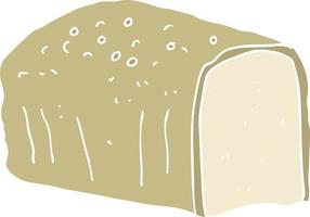 vlak kleur illustratie van een tekenfilm brood vector