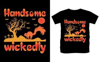 gelukkig halloween citaat t-shirt sjabloon ontwerp vector, halloween typografie element retro wijnoogst t-shirts ontwerp, halloween eng mode ontwerp voor hoge kwaliteit typografie illustratie overhemd ontwerp vector