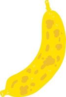 vlak kleur illustratie van een tekenfilm banaan vector