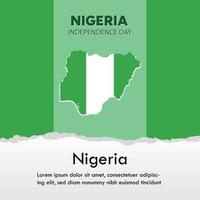 Nigeria gelukkig onafhankelijkheid dag vector