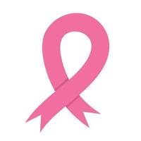 gemakkelijk minimalistische borst kanker bewustzijn maand symbool - roze lintje. klem kunst element voor banier, poster, uitnodiging ontwerp. vector illustratie geïsoleerd Aan wit achtergrond