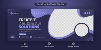 creatieve zakelijke marketing sociale media omslagbanner postsjabloon vector