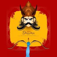 gelukkig dussehra traditioneel cultureel festival achtergrond ontwerp vector