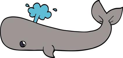 cartoon doodle walvis vector