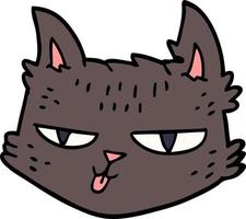 grappige cartoon doodle kat vector