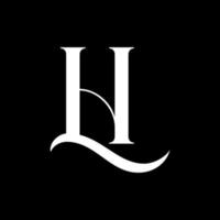 eerste brief lh logo vector vrij vector sjabloon