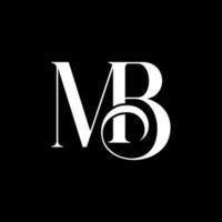 eerste brief mb logo vector vrij vector sjabloon