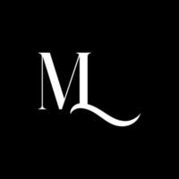 eerste brief ml logo vector vrij vector sjabloon