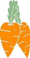 cartoon doodle wortelen vector
