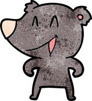lachend beer tekenfilm vector