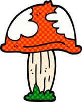 cartoon doodle giftige paddenstoel vector