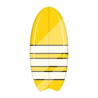 een vlak vector illustratie van een surfboard