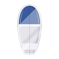 een vlak vector illustratie van een surfboard