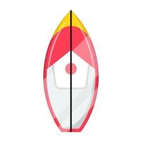 een vlak vector illustratie van een surfboard