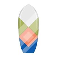 een vlak vector illustratie van een surfboard