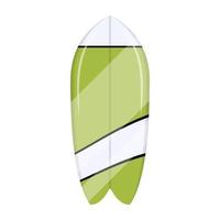 een vlak vector illustratie van een surfboard