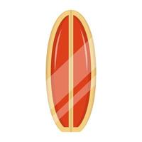 een vlak vector illustratie van een surfboard