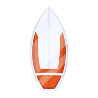 een vlak vector illustratie van een surfboard