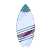 een vlak vector illustratie van een surfboard