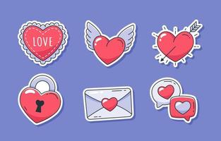 hart sticker set vector