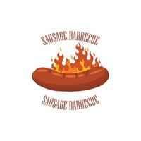 barbecue logo en symbool vector