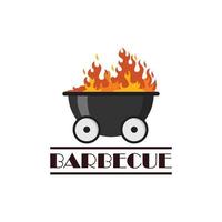 barbecue logo en symbool vector