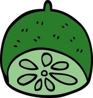 cartoon doodle limoen fruit vector