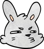 cartoon doodle humeurig konijn vector