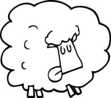 lijn tekening tekenfilm grappig schapen vector