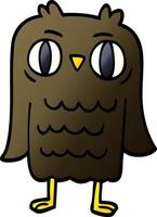 cartoon doodle uil vector