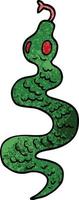 tekenfilm tekening groen slang vector