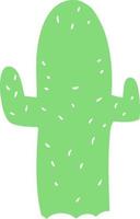 cartooncactus in effen kleurstijl vector