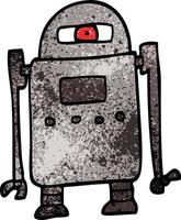 cartoon doodle robot vector